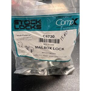 Compx National‎ C8730 Pin Tumbler Mailbox Lock Multi Purpose Bright Nickel